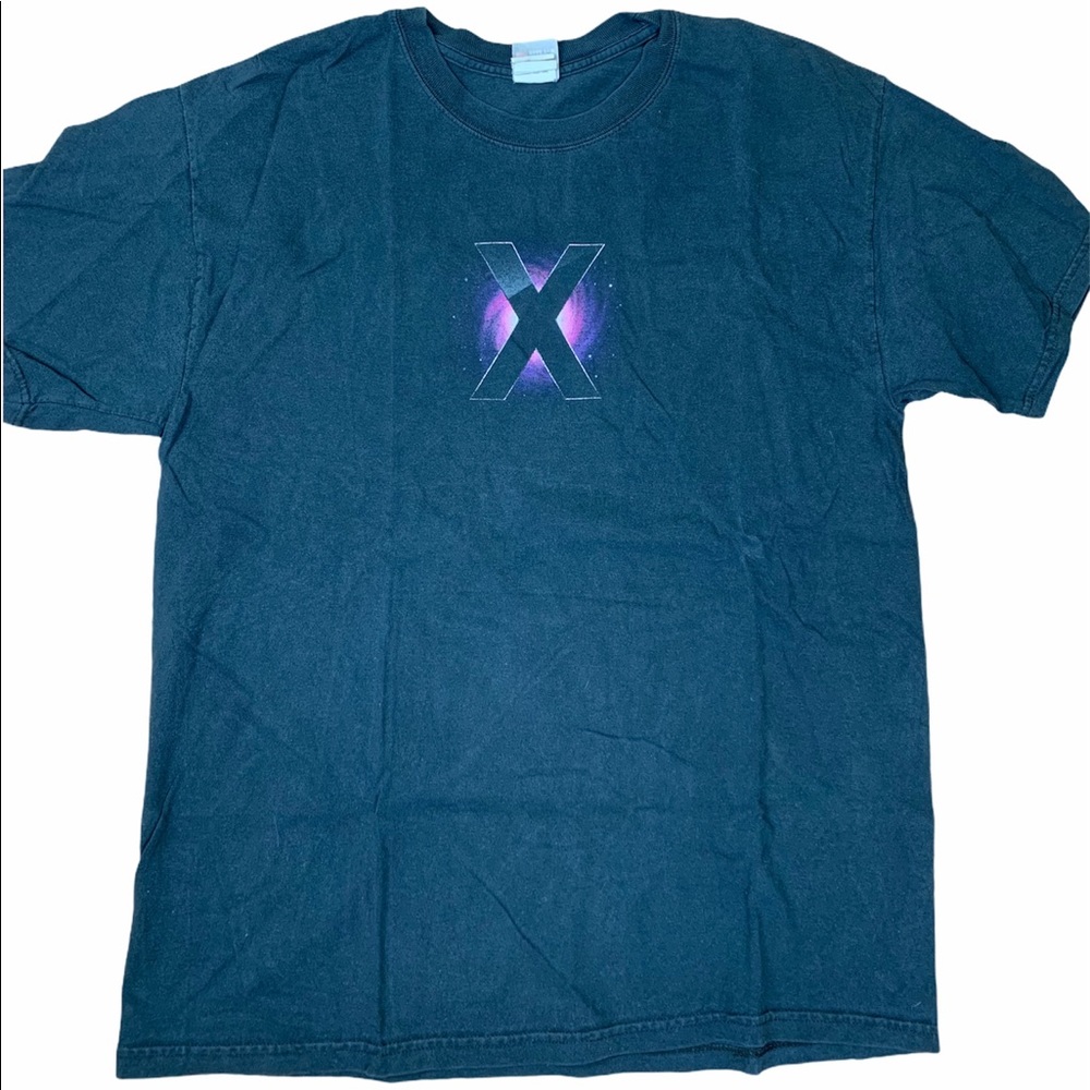 Vintage Apple Mac OS X Leopard Black T-shirt